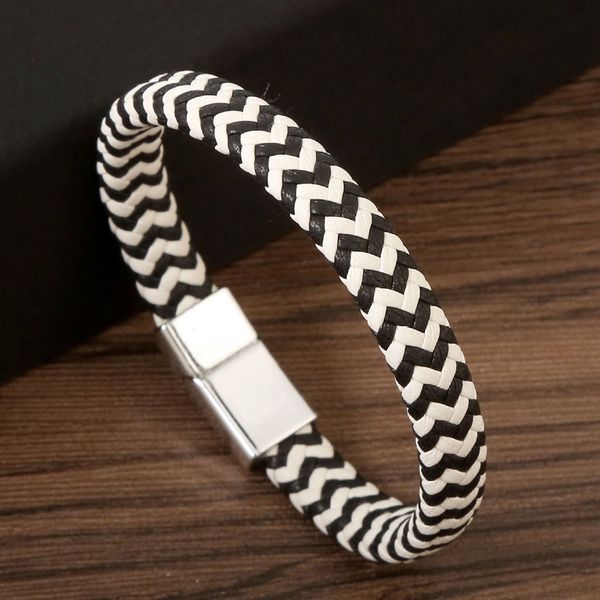 simple design white black blue leather bracelet jewelry for lovers gift, Golden;silver
simple design white black blue leather bracelet jewelry for lovers gift, Golden;silver
