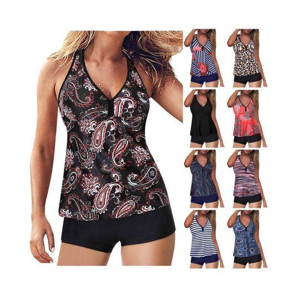 womens seperated swimwear printed skirt cover belly conservative boxer tankini swimsuit, White;black
womens seperated swimwear printed skirt cover belly conservative boxer tankini swimsuit, White;black