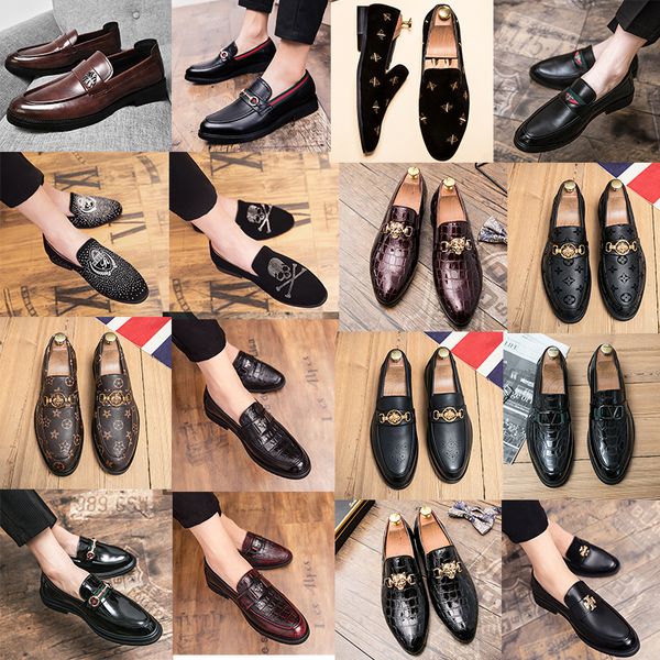 luxury brand designer metal buckle leffer shoes pointed men patent leather casual shoes gentleman formal business leather shoes, Black
luxury brand designer metal buckle leffer shoes pointed men patent leather casual shoes gentleman formal business leather shoes, Black
