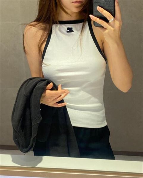 23ss women's tanks & camis anagram embroidered cotton-blend tank shorts designer nylon yoga suit o-neck sleeveless sports bra vest ladi, White
23ss women's tanks & camis anagram embroidered cotton-blend tank shorts designer nylon yoga suit o-neck sleeveless sports bra vest ladi, White