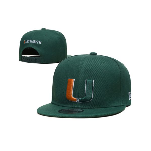 men college football caps miami hurricanes hats green snapback cap sports outdoor hat, Black;white
men college football caps miami hurricanes hats green snapback cap sports outdoor hat, Black;white