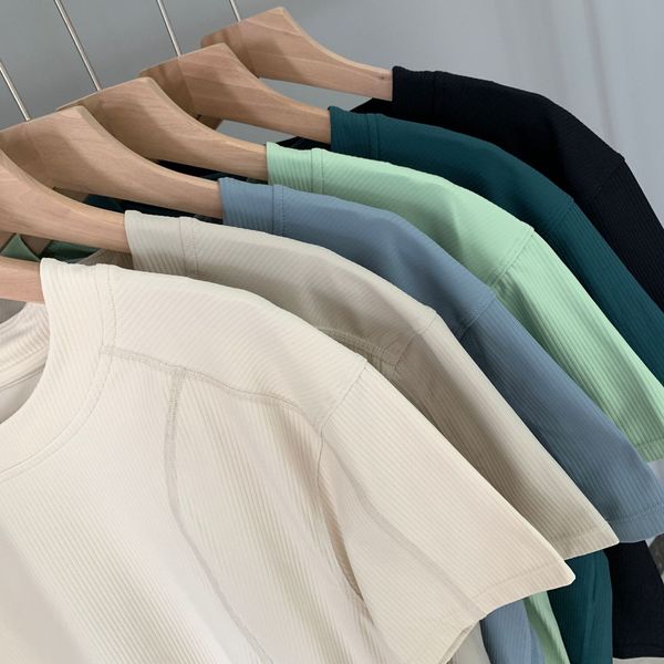 T-shirt U Designer Tracksuit Softstreme Women's Ribbed T-shirt Yoga Loose Top Sports Fiess Wear Short Sleeves Joggers Running
T-shirt U Designer Tracksuit Softstreme Women's Ribbed T-shirt Yoga Loose Top Sports Fiess Wear Short Sleeves Joggers Running