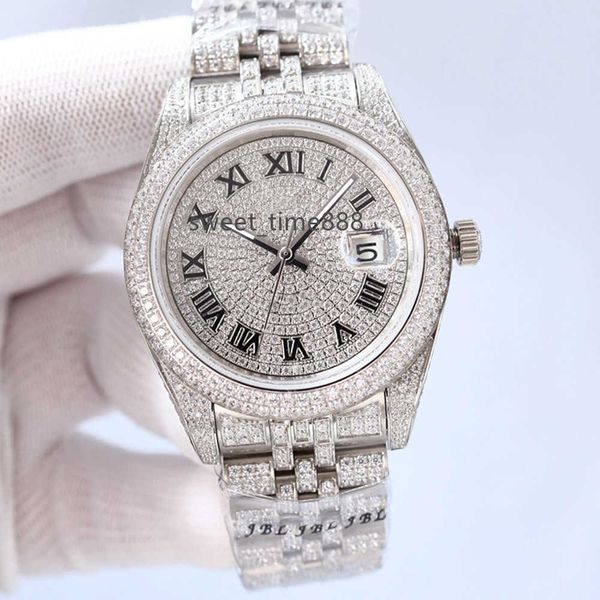 full diamond watch mens automatic mechanical watches waterproof 41mm sapphire women business wristwatches with diamond-studded steel bracele, Slivery;black
full diamond watch mens automatic mechanical watches waterproof 41mm sapphire women business wristwatches with diamond-studded steel bracele, Slivery;black