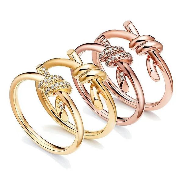 luxury designer women's love knot ring classic fashion ring jewelry wedding ring valentine's day gift with box, Slivery;golden
luxury designer women's love knot ring classic fashion ring jewelry wedding ring valentine's day gift with box, Slivery;golden