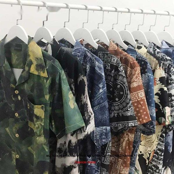 men's shirt summer new designer retro oil painting full print trend hawaii beach style loose casual couples short-sleeved flower shirt, Gray
men's shirt summer new designer retro oil painting full print trend hawaii beach style loose casual couples short-sleeved flower shirt, Gray