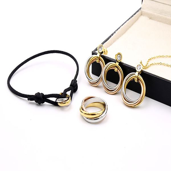designer gold bracelet silver trinity ring string bracelets three rings hand strap couple bracelets for women and men fashion jewelry luxury, Golden;silver
designer gold bracelet silver trinity ring string bracelets three rings hand strap couple bracelets for women and men fashion jewelry luxury, Golden;silver