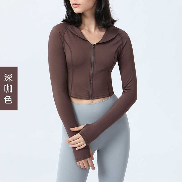 designer lululemens women t shirt lulu's naked yoga suit coat women's polo neck zipper sports with shoulder insertion long sleeve, White
designer lululemens women t shirt lulu's naked yoga suit coat women's polo neck zipper sports with shoulder insertion long sleeve, White