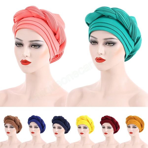 handmade african cap wedding women turban head wrap knot pre-tied bonnet braid turbante for women headwear, Blue;gray
handmade african cap wedding women turban head wrap knot pre-tied bonnet braid turbante for women headwear, Blue;gray