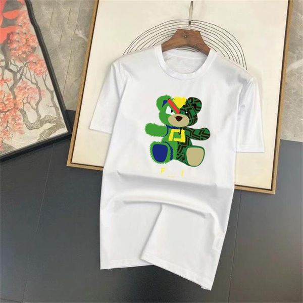 2024 trendy new t-shirt men's letter printing pure cotton short sleeve pickup bear colorful casual loose couple t-shirt top, White;black
2024 trendy new t-shirt men's letter printing pure cotton short sleeve pickup bear colorful casual loose couple t-shirt top, White;black