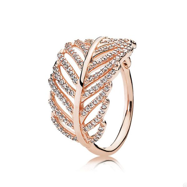 18k rose gold feather ring for pandora crystal diamond wedding party rings designer jewelry for women girls 925 silver luxury ring with orig, Slivery;golden
18k rose gold feather ring for pandora crystal diamond wedding party rings designer jewelry for women girls 925 silver luxury ring with orig, Slivery;golden