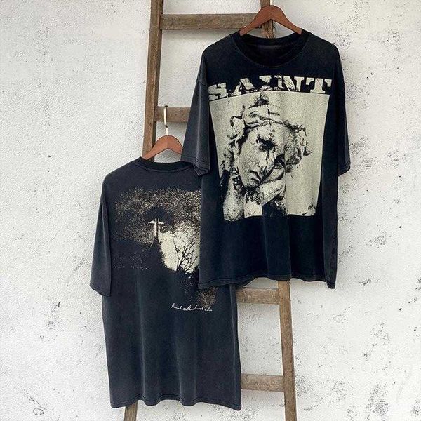 xrvp new style t-shirts for men and women fashion designer saint michael cho venus tears limited high street distressed vintage short sleeve, White;black
xrvp new style t-shirts for men and women fashion designer saint michael cho venus tears limited high street distressed vintage short sleeve, White;black