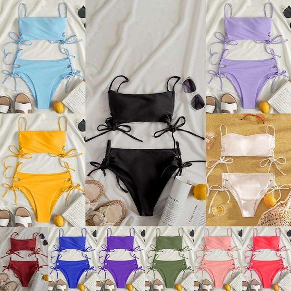one word strapless high waist bikini pure color tube lace swimsuit triangle women, White;black
one word strapless high waist bikini pure color tube lace swimsuit triangle women, White;black