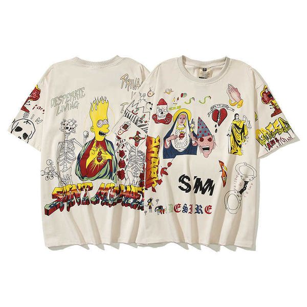 4kow new style t-shirts for men and women fashion designer saint michael high street readymade hand painted graffiti short sleeve, White;black
4kow new style t-shirts for men and women fashion designer saint michael high street readymade hand painted graffiti short sleeve, White;black
