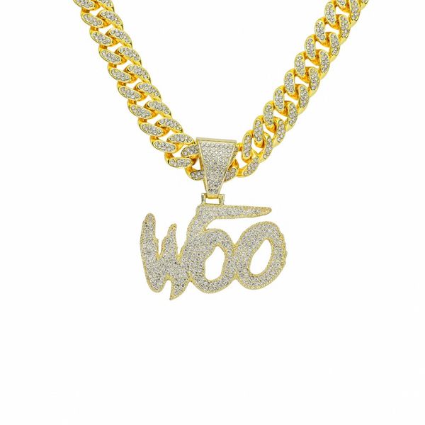 hip hop iced out letter woo pendant with 13mm width cuban chain punk choker fashion party jewelry gift, Silver
hip hop iced out letter woo pendant with 13mm width cuban chain punk choker fashion party jewelry gift, Silver