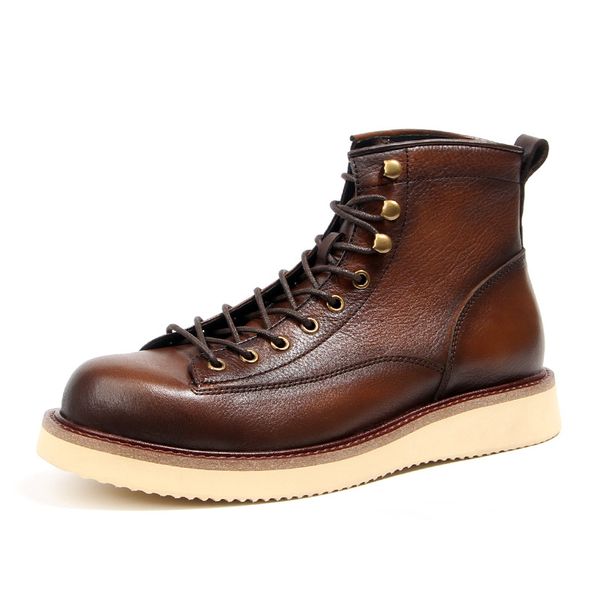 men's ankle boots retro motorcycle boots genuine leather vintage shoes p25d50, Black
men's ankle boots retro motorcycle boots genuine leather vintage shoes p25d50, Black