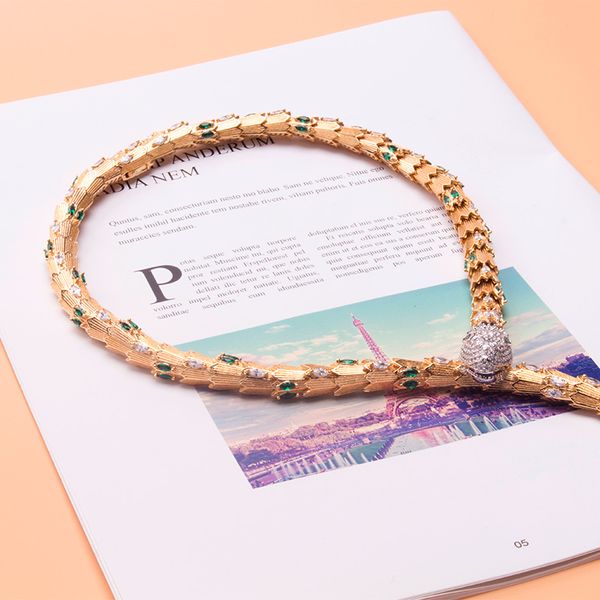 designer pink green gold snake chain diamond pendants choker long necklaces for women set mom girls designer jewelry party wedding gifts bir, Golden;silver
designer pink green gold snake chain diamond pendants choker long necklaces for women set mom girls designer jewelry party wedding gifts bir, Golden;silver