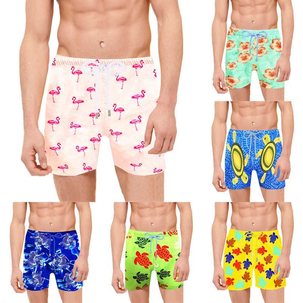 vilebrequin spandex shorts men swimwear herringbones turtles summer casual shorts loose fit version qxha, White;black