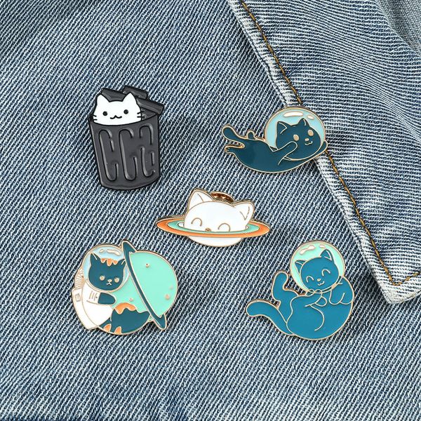 space cat small animal emblem cute anime movies games hard enamel pins collect metal cartoon brooch backpack hat bag collar lapel badges, Blue
space cat small animal emblem cute anime movies games hard enamel pins collect metal cartoon brooch backpack hat bag collar lapel badges, Blue
