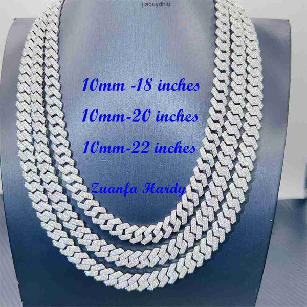 zuanfa hip hop jewelry factory 8mm 10mm width 925 silver cuban link necklace vvs diamond moissanite chain
zuanfa hip hop jewelry factory 8mm 10mm width 925 silver cuban link necklace vvs diamond moissanite chain