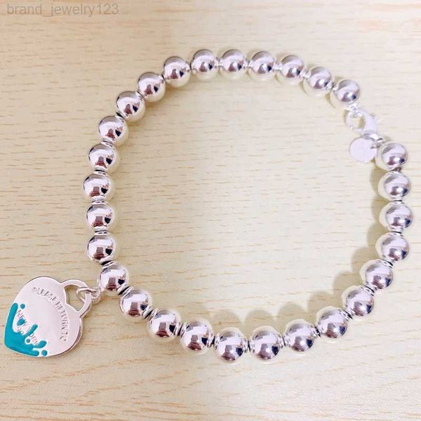s925 sterling silver classic fashion 8mm green pink enamel heart pendant beaded bracelet luxury valentine gift, Black
s925 sterling silver classic fashion 8mm green pink enamel heart pendant beaded bracelet luxury valentine gift, Black