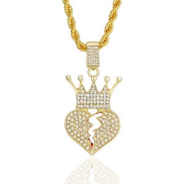 luxury copper zircon crown love pendant chain necklace hip-hop style fashion woman man broken heart street style jewelry, Silver
luxury copper zircon crown love pendant chain necklace hip-hop style fashion woman man broken heart street style jewelry, Silver