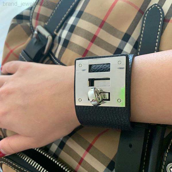 fashion punk wide square silver color leather bracelets for women cuff bracelet statement jewelry, Black
fashion punk wide square silver color leather bracelets for women cuff bracelet statement jewelry, Black