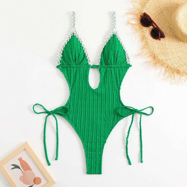 deep v swimwears fashion lace stitching womens backless beach spring one piece swimsuit, White;black
deep v swimwears fashion lace stitching womens backless beach spring one piece swimsuit, White;black
