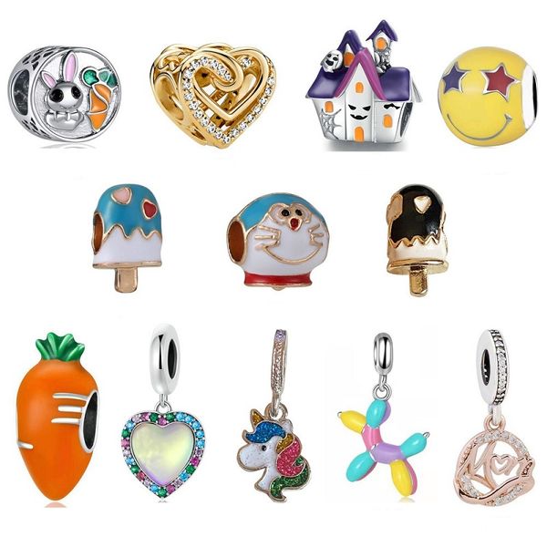 fits pandora sterling silver bracelet 20pcs carrot dog castle ice cream dangle beads charms for european snake charm chain fashion diy jewel, Black
fits pandora sterling silver bracelet 20pcs carrot dog castle ice cream dangle beads charms for european snake charm chain fashion diy jewel, Black