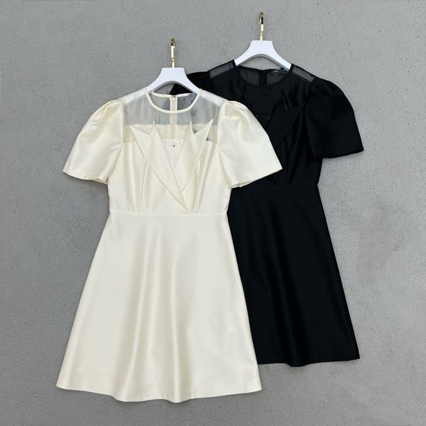 casual dresses european designer dress 2023 summer new bubble sleeve dress, Black;gray
casual dresses european designer dress 2023 summer new bubble sleeve dress, Black;gray