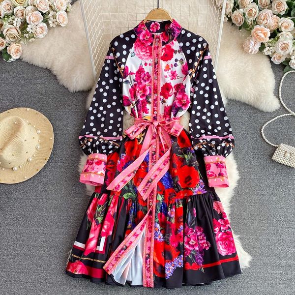 autumn casual dresses 2023 runway autumn holiday midi dress women clothing ruffles stand collar lantern sleeve flower print belted knee leng, Black;gray
autumn casual dresses 2023 runway autumn holiday midi dress women clothing ruffles stand collar lantern sleeve flower print belted knee leng, Black;gray