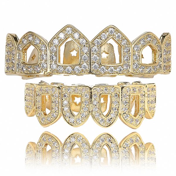 hip hop dental teeth grillz shiny full zircon dentures fangs men women hollowed out gold grills teeth set fashion jewelry six 6 bottom vampi, Black
hip hop dental teeth grillz shiny full zircon dentures fangs men women hollowed out gold grills teeth set fashion jewelry six 6 bottom vampi, Black