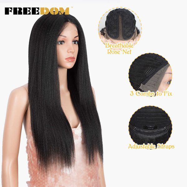 woman synthetic lace front wigs for black women yaki straight long 26inch perruque lace wig baby hair heat resistant fiber 230524, Black;brown
woman synthetic lace front wigs for black women yaki straight long 26inch perruque lace wig baby hair heat resistant fiber 230524, Black;brown