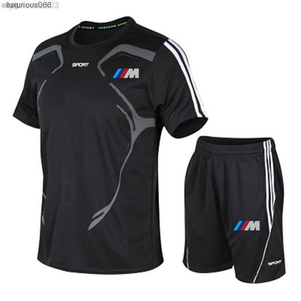 bmw - men's sportswear summer wear short sleeve t-shirt quick drying 2-piece set, Black
bmw - men's sportswear summer wear short sleeve t-shirt quick drying 2-piece set, Black
