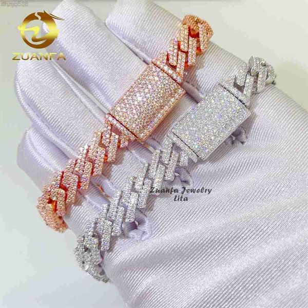 selling popular 10mm width 2 rows rose gold 925 sterling silver vvs moissanite cuban link bracelet
selling popular 10mm width 2 rows rose gold 925 sterling silver vvs moissanite cuban link bracelet