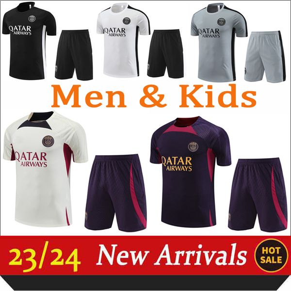 2023-2024 psgs soccer jersey tracksuits sportswear men training short sleeved suit football tracksuit kit 23/24 paris set, Gray
2023-2024 psgs soccer jersey tracksuits sportswear men training short sleeved suit football tracksuit kit 23/24 paris set, Gray