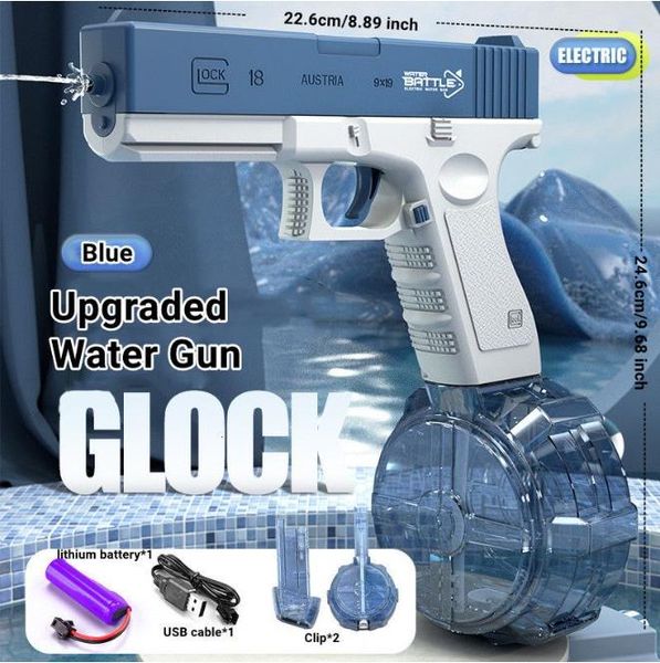 Toys Gun Automatic Electric Water Gun Toy Summer Outdoors Pool Beach Toys High Pressure Water Pistol Large Clip Birthday Gifts
Toys Gun Automatic Electric Water Gun Toy Summer Outdoors Pool Beach Toys High Pressure Water Pistol Large Clip Birthday Gifts