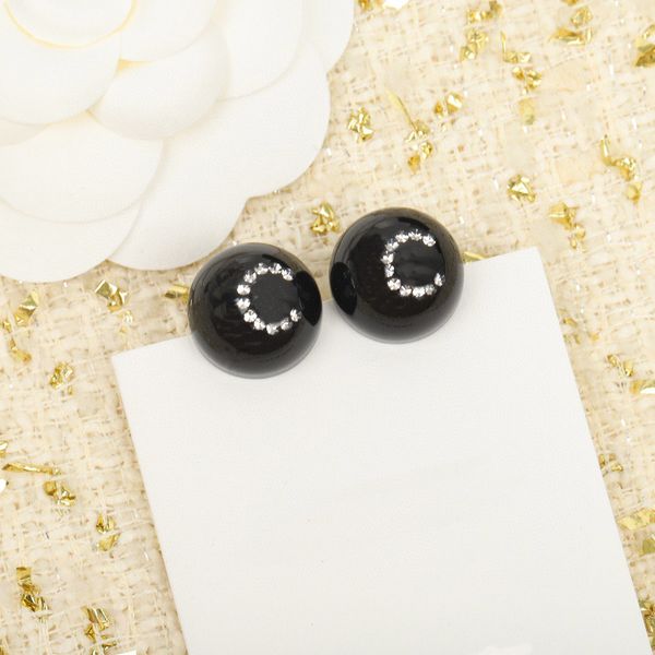 2023 luxury quality charm round shape stud earring with diamond black color transparent have box stamp p7098b, Golden
2023 luxury quality charm round shape stud earring with diamond black color transparent have box stamp p7098b, Golden