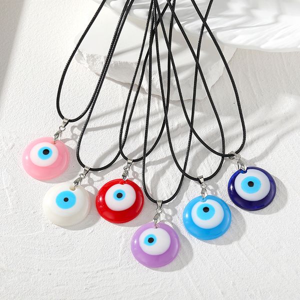 resin color turkey evil eyes pendant necklace for women men retro round lucky blue eye sweater leather rope chain party jewelry, Silver
resin color turkey evil eyes pendant necklace for women men retro round lucky blue eye sweater leather rope chain party jewelry, Silver