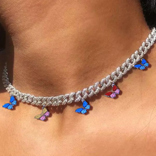 unique design feeling explosive full diamond cuba butterfly necklace color dripping oil cuba chain necklace shining female necklace, Silver
unique design feeling explosive full diamond cuba butterfly necklace color dripping oil cuba chain necklace shining female necklace, Silver