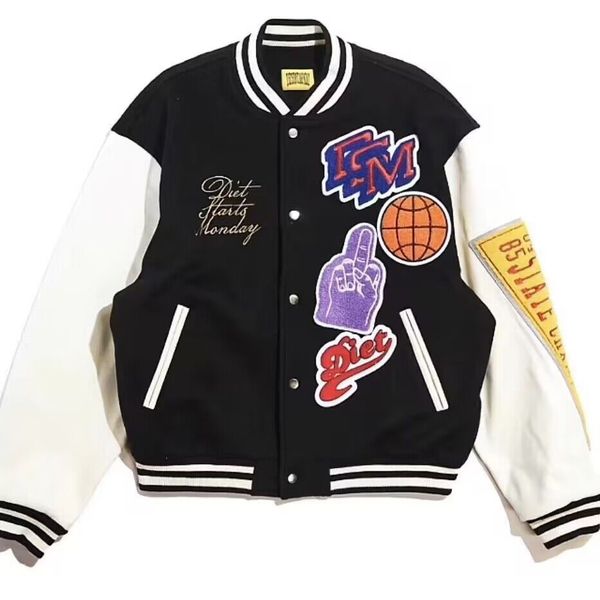 2023 men and women baseball jackets spring summer highstreet outwear curry varsity contrast color leather jacket, Black;brown
2023 men and women baseball jackets spring summer highstreet outwear curry varsity contrast color leather jacket, Black;brown
