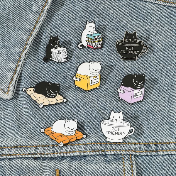 cats reading drinking coffee brooch cute anime movies games hard enamel pins collect metal cartoon brooch backpack hat bag collar lapel badg, Blue
cats reading drinking coffee brooch cute anime movies games hard enamel pins collect metal cartoon brooch backpack hat bag collar lapel badg, Blue
