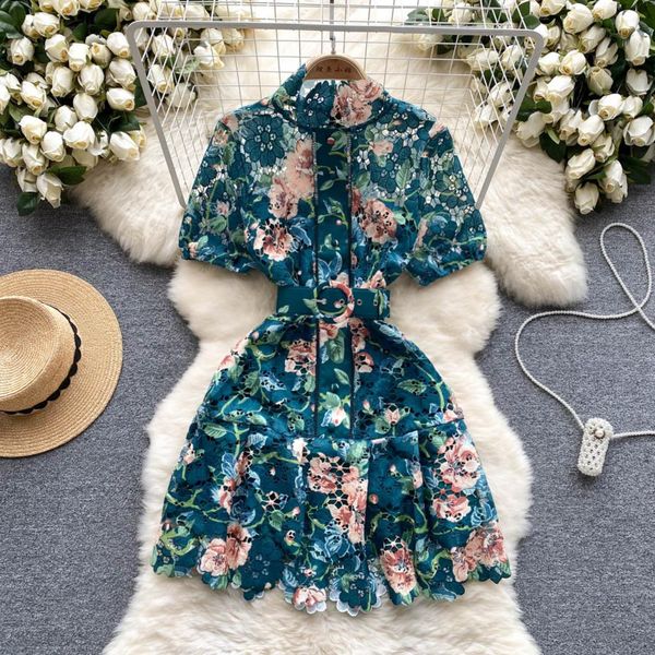 a line runway summer crochet hollow out lace women autumn slim thin irregular contrast color stand collar short sleeve flower embroidery min, Black
a line runway summer crochet hollow out lace women autumn slim thin irregular contrast color stand collar short sleeve flower embroidery min, Black