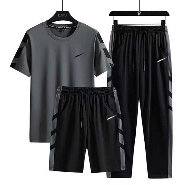 mens tracksuits suit designer short sleeve shorts and trousers two-piece/three-piece set optional speed dry ice real silk crewneck sportswea, Gray
mens tracksuits suit designer short sleeve shorts and trousers two-piece/three-piece set optional speed dry ice real silk crewneck sportswea, Gray