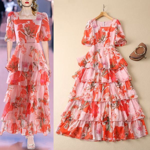 62 2023 spring summer flora print dress squared neck short sleeve dress luxury fashion prom womens clothes yeliya, Black
62 2023 spring summer flora print dress squared neck short sleeve dress luxury fashion prom womens clothes yeliya, Black