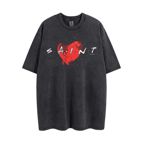 tbop new style t-shirts for men and women fashion designer saint michael washed old love american brand couple loose round neck short sleeve, White;black
tbop new style t-shirts for men and women fashion designer saint michael washed old love american brand couple loose round neck short sleeve, White;black