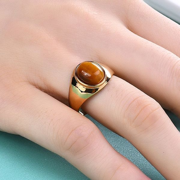 vintage gemtone rings for women men stainless steel single turquoise tiger eye stone rings jewelry gift for business elite boyfriend dad yw1, Golden;silver
vintage gemtone rings for women men stainless steel single turquoise tiger eye stone rings jewelry gift for business elite boyfriend dad yw1, Golden;silver