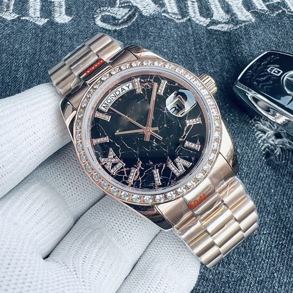 day date with diamond montre de luxe 40mm mens womens watches 2813 automatic movement full stainless steel watch waterproof luminous mechani, Slivery;brown
day date with diamond montre de luxe 40mm mens womens watches 2813 automatic movement full stainless steel watch waterproof luminous mechani, Slivery;brown