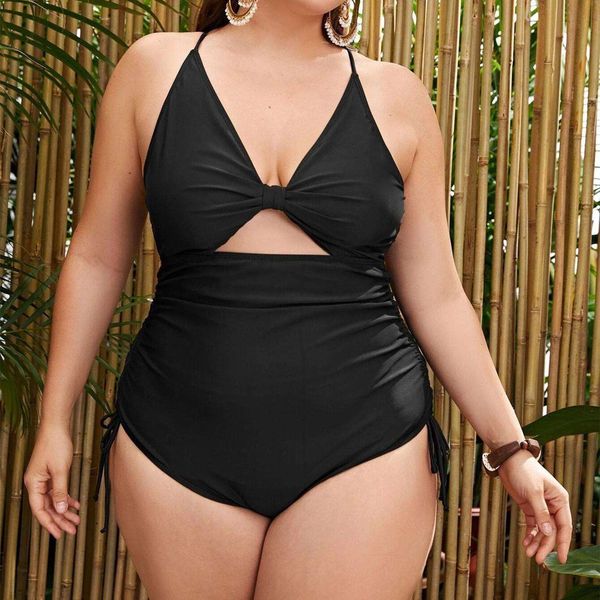 bikini pleating hollow out covering belly thin plus sized one piece swimsuit for women, White;black
bikini pleating hollow out covering belly thin plus sized one piece swimsuit for women, White;black