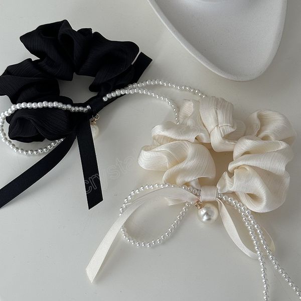 woman pearl bowknot wrinkle elastic hair band hair ties advanced sense scrunchies hair ring rope girls french hair accessories, Slivery;white
woman pearl bowknot wrinkle elastic hair band hair ties advanced sense scrunchies hair ring rope girls french hair accessories, Slivery;white