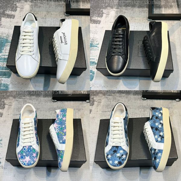 designer shoes court classic men sneakers embroidered logo signature low leather trainers with box 38-46, Black
designer shoes court classic men sneakers embroidered logo signature low leather trainers with box 38-46, Black